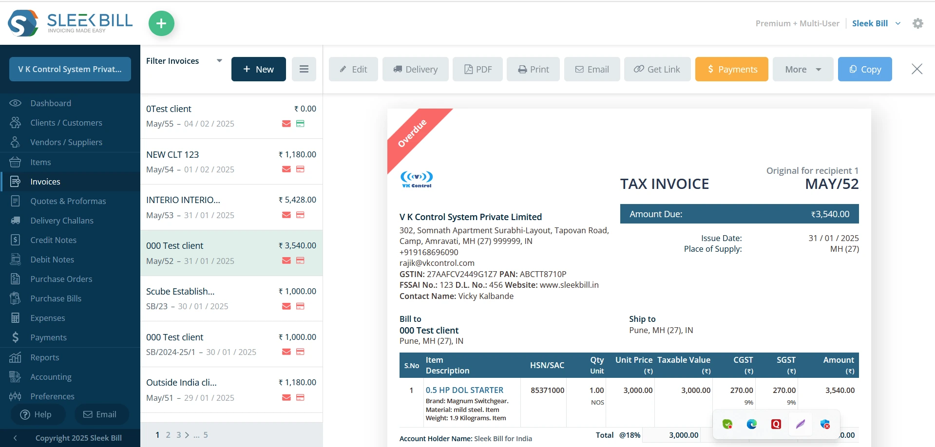 E-Invoice Sample