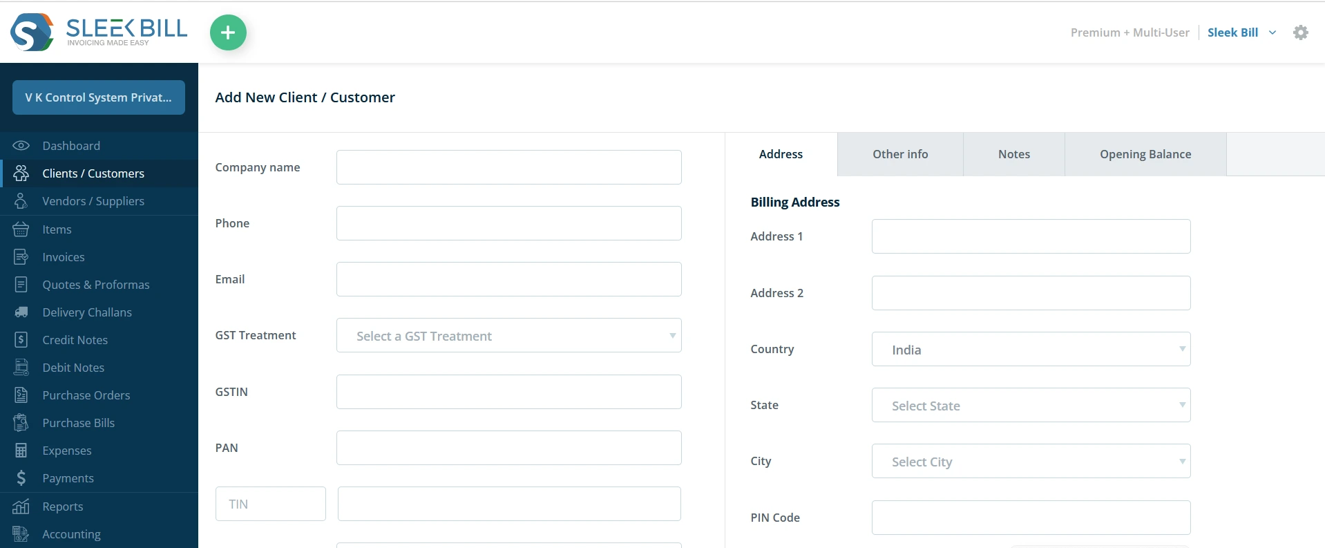 Easy Customer & Supplier Management