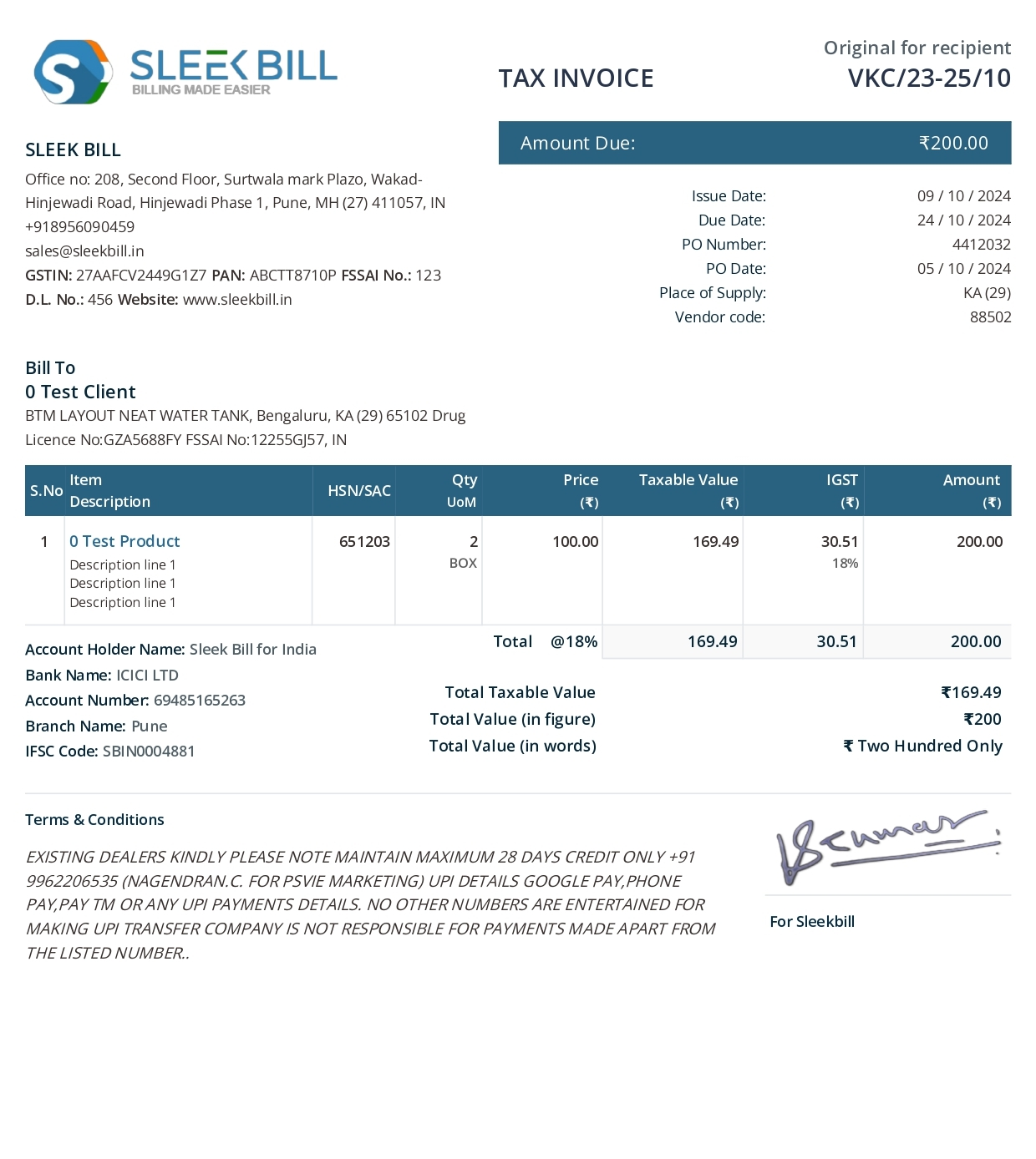 Composition Scheme Invoice 