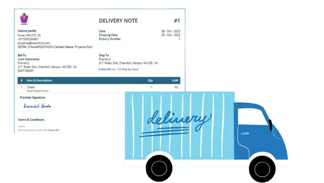 Delivery Note Format