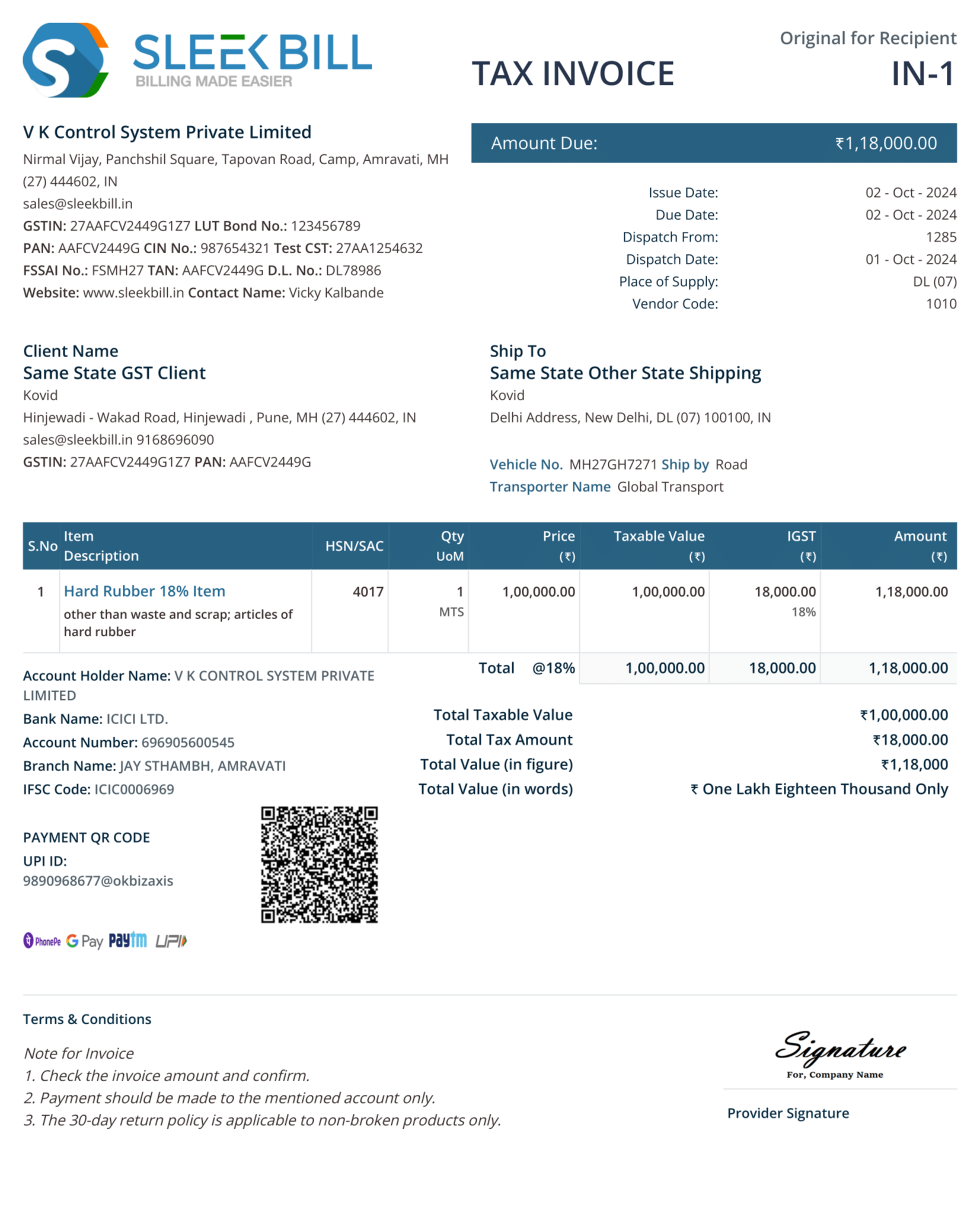 sale invoice