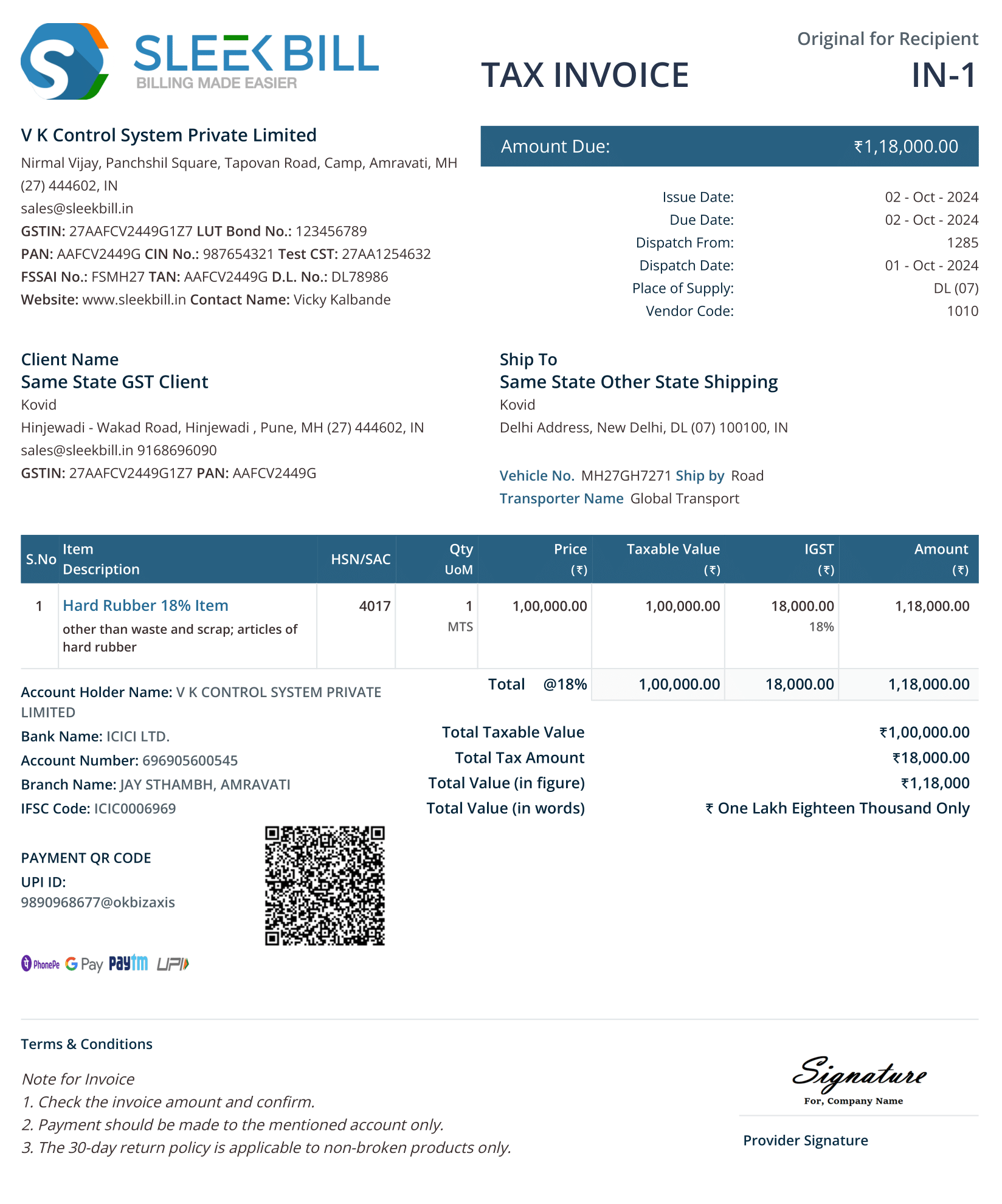 sale invoice