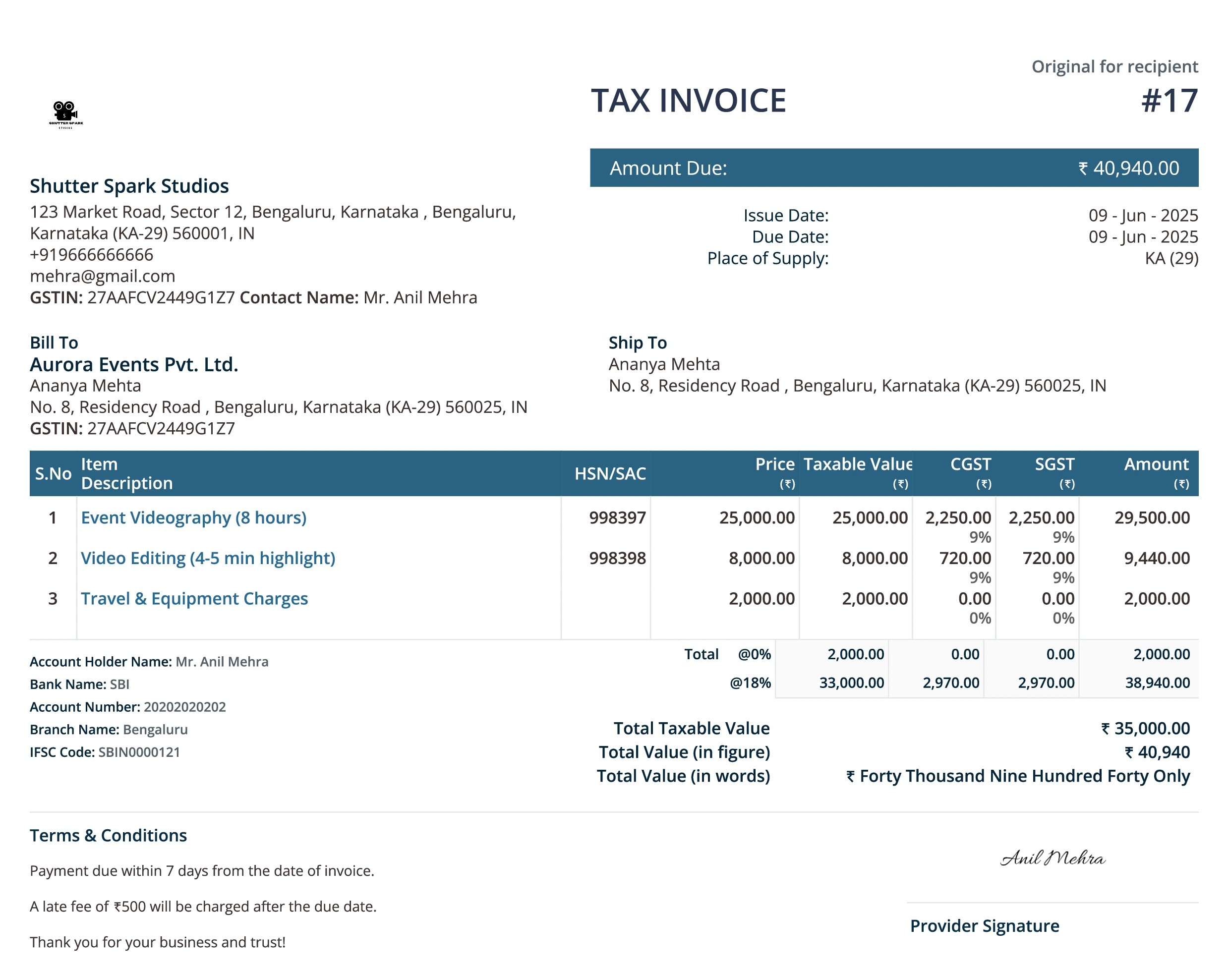 Videography_Invoice Demo