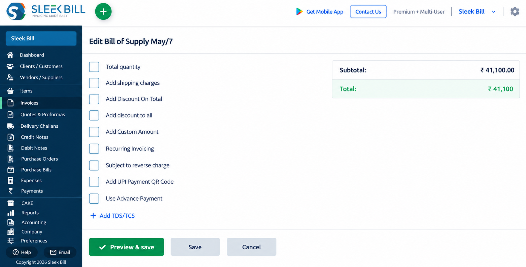 online invoice template