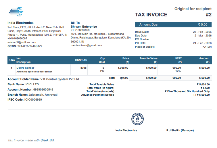 Invoice Preview