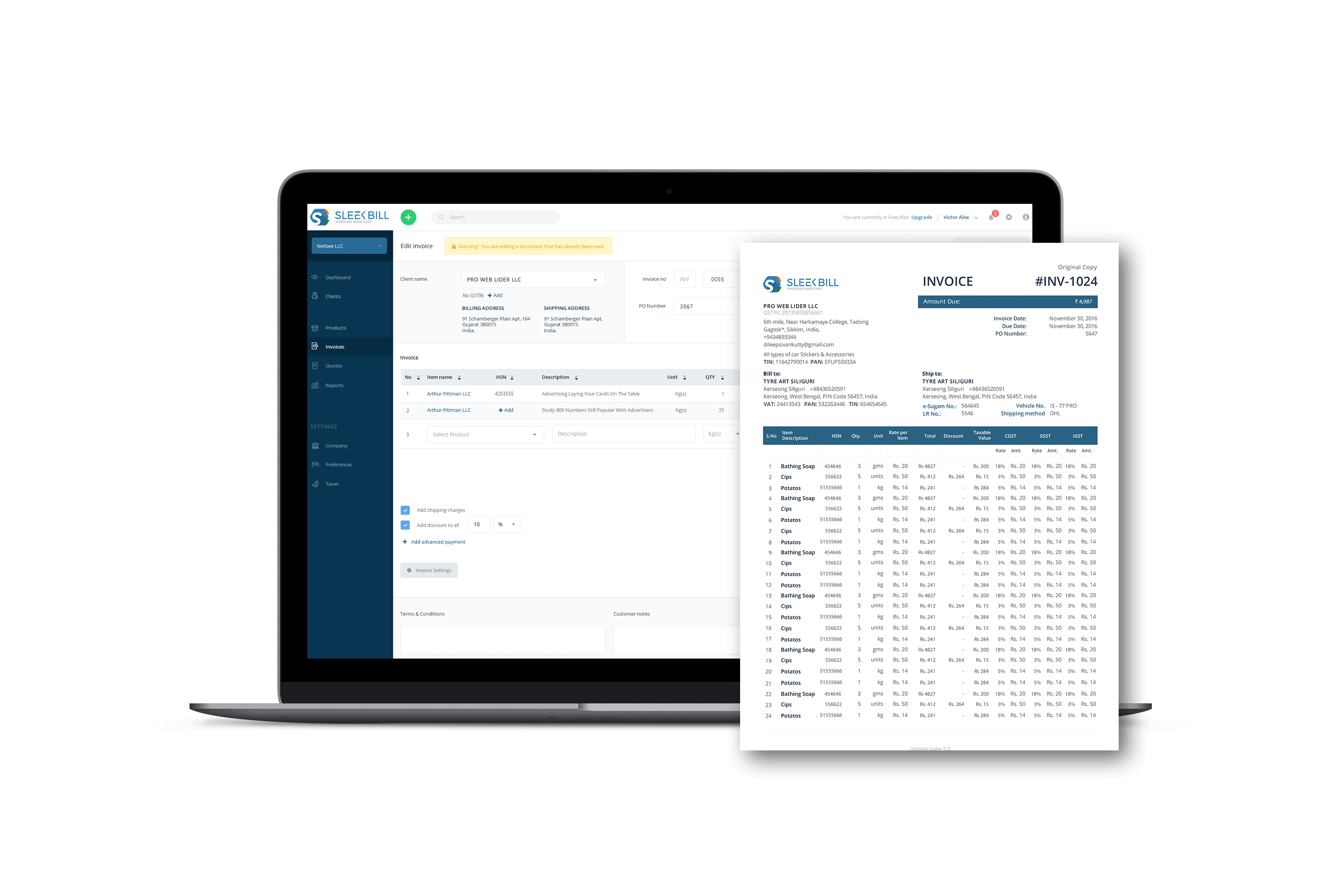 Free-invoice