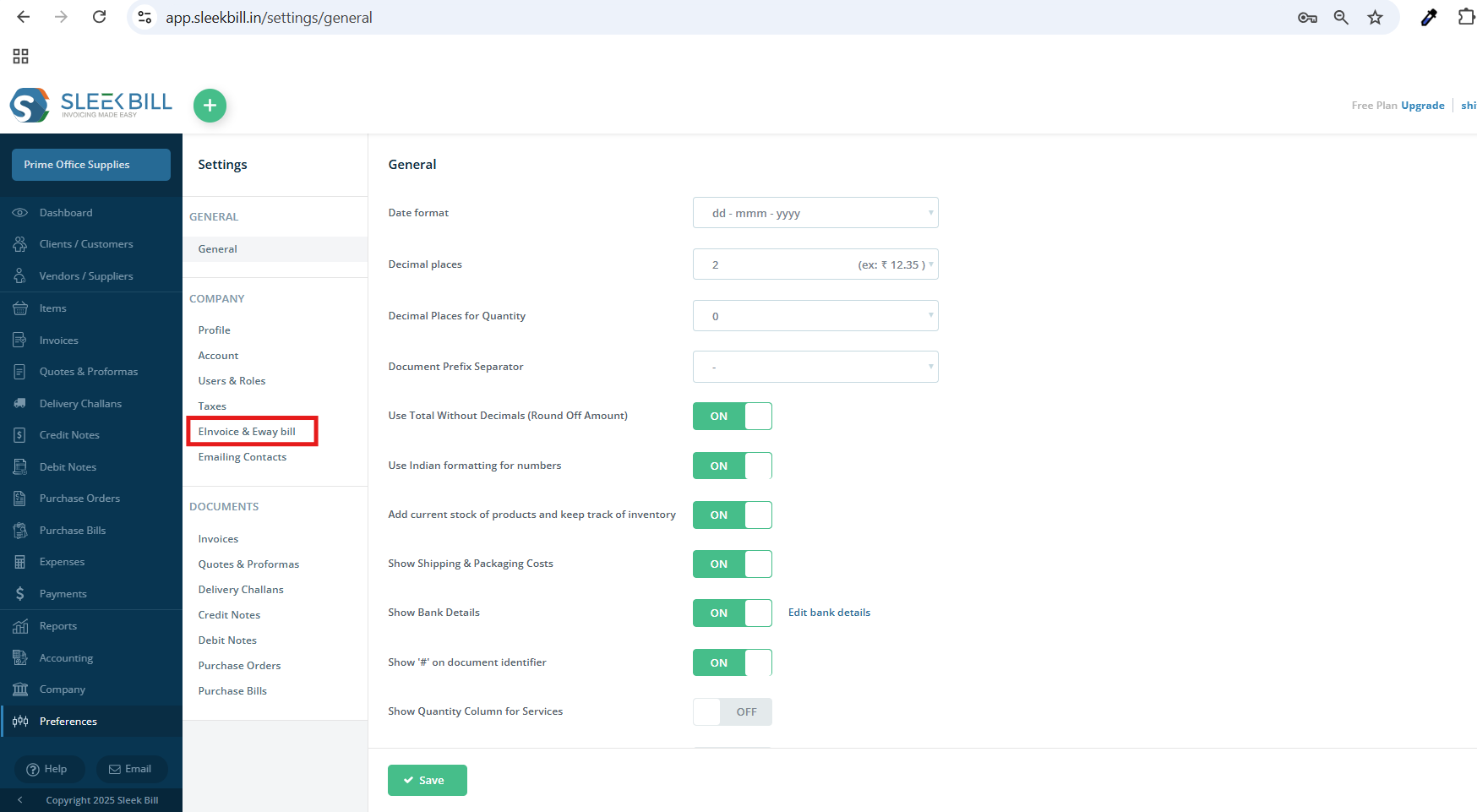 E-Invoice Sample
